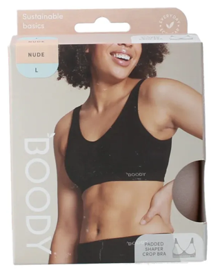 Boody Padded Shaper Crop Bra Nude L Boody Padded Shaper Crop Bra Nude L