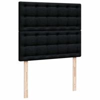 Ottoman bed met matras 120x190 cm kunstleer zwart - thumbnail