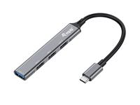 Equip 128961 USB-hub 4-poorts 1x3.0/3x2.0 USB->USB-C grijs - thumbnail