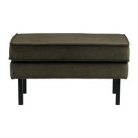 WOOOD Hocker 'Rodeo' Velvet, kleur Donkergroen - thumbnail