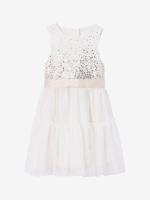 Kerstjurk voor meisjes met pailletten en tule ecru - thumbnail