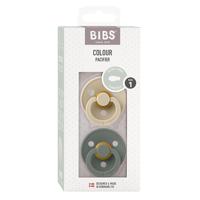 Bibs Fopspeen 0-6 Maanden Symmetrical Vanilla/Pine - thumbnail
