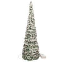 Cbd Decoratieboom Besneeuwd Groen - Kerstverlichting - 60 cm Warm Wit 30 led - thumbnail