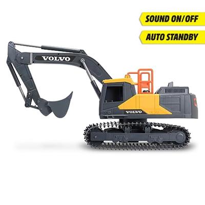 Dickie rc volvo mini excavator bestuurbare graafmachine - thumbnail
