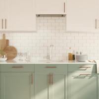 Handvatten 10 st 128 mm roestvrij staal bronskleurig - thumbnail