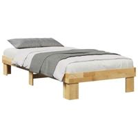 Bedframe zonder matras 75x190 cm massief hout eiken - thumbnail