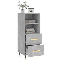 Dressoir 34,5x34x90 cm bewerkt hout betongrijs - thumbnail