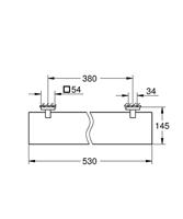 Planchet GROHE Start Cube 530 Mm Supersteel - thumbnail