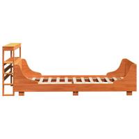 Bedframe zonder matras massief grenenhout wasbruin 90x200 cm - thumbnail