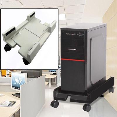 Computer mainframe host verstelbare beugel met wiel maat: S (wit)