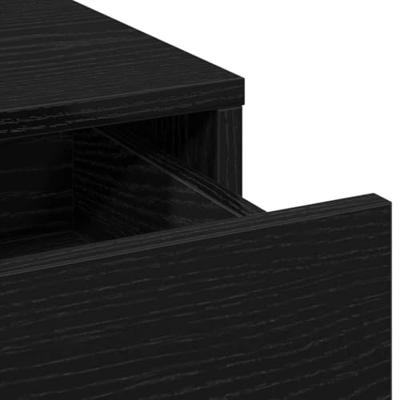 Highboard met lade Zwart eiken 40 x 41 x 135 cm Bewerkt hout