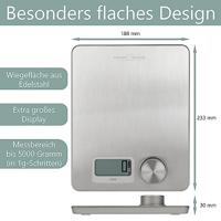 Profi Cook PC-KW 1263 Keukenweegschaal Digitaal Weegbereik (max.): 5000 g RVS - thumbnail