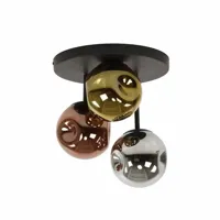 Ylumen Plafondlamp Stellar 3 lichts Ø 30 cm zwart - thumbnail