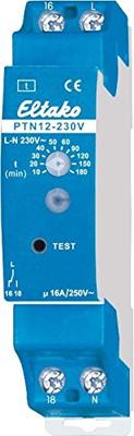 Eltako 23001802 PTN12-230V Testknop 230 V/AC 1 stuk(s) Tijdsduur: 0.1 - 14400 s 1x wisselcontact