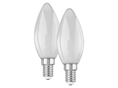 LIVARNO home 2 LED-lampen (Kaars E14, melkachtig 2,2W 2 stuks) LIVARNO home 2 LED-lampen (Kaars E14, melkachtig 2,2W 2 stuks)