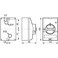 BACO 172361 Lastscheidingsschakelaar 63 A 1 x 90 ° Geel, Rood 1 stuk(s) - thumbnail
