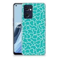 OPPO Reno 7 5G | Find X5 Lite | Hoesje maken | Cracks Blue - thumbnail