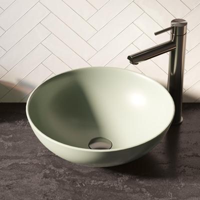 Brauer Bowl Waskom - Rond - 40 cm - Keramiek - Mat - Pastel Groen