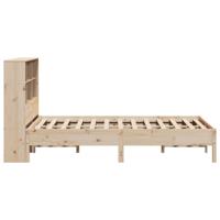 Bed met boekenkast zonder matras massief grenenhout 140x190 cm - thumbnail