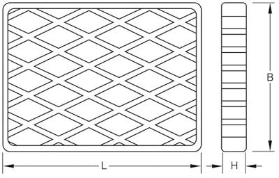 KS Tools 160.0476 Rubberen kussen (l x b x h) 160 x 120 x 20 mm