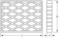 KS Tools 160.0476 Rubberen kussen (l x b x h) 160 x 120 x 20 mm - thumbnail