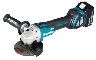 Makita dga511rtj 18v haakse slijper 125mm | 18v 5.0ah li-ion in m-box