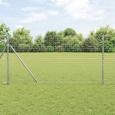 VidaXL Hek met paal zilver 1 x 10 m staal en pvc VidaXL Hek met paal zilver 1 x 10 m staal en pvc