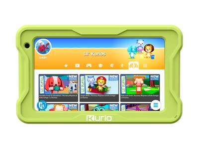 KURIO Tab Lite - Kids Tablet - Veilig online - met ouderlijk slot - Spat- en schokbestendige beschermhoes - 32 GB - 7'' Display - Groen