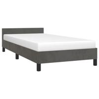 Bedframe zonder matras 90x200 cm fluweel donkergrijs - thumbnail