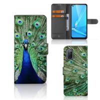 OPPO A72 | OPPO A52 | Telefoonhoesje | Met pasjeshouder | Pauw - thumbnail