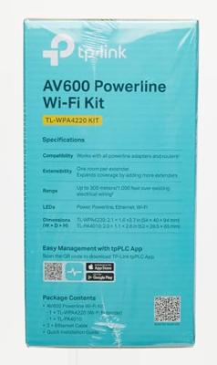 TP-LINK TL-WPA4220KIT PowerLine-netwerkadapter 300 Mbit/s Ethernet LAN Wi-Fi
