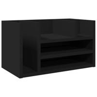 Bureau organiser 44,5x24x25 cm bewerkt hout zwart - thumbnail