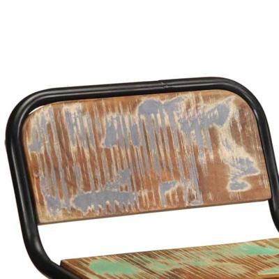 Barkrukken 2 st 46x35,5x70 cm massief gerecycled hout