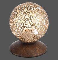 Paul Neuhaus Tafellamp Greta Ø 10 cm bruin - thumbnail