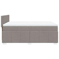 Boxspring met matras stof taupe 140x200 cm - thumbnail