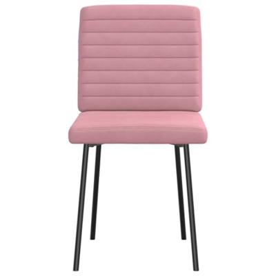 Eetkamerstoelen 2 st fluweel roze Eetkamerstoelen 2 st fluweel roze