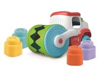 Clementoni baby soft clemmy stoomwals voertuig met blokken, 9dlg. - thumbnail