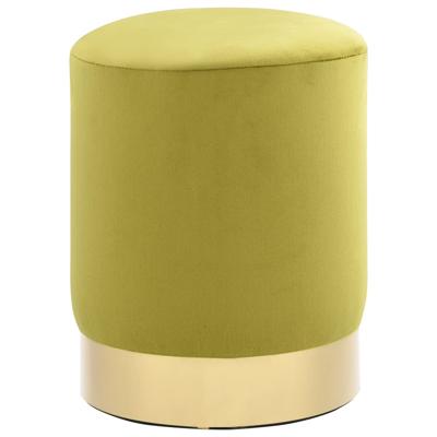 VidaXL Kruk fluweel 28 x 36 cm donkergroen en goudkleurig