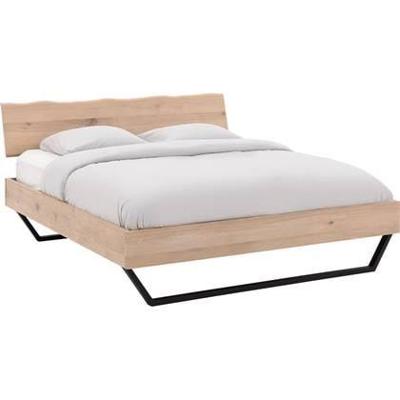 Goossens Bedframe Slade, Bedframe 140 x 220 cm hoofdbord organisch Goossens Bedframe Slade, Bedframe 140 x 220 cm hoofdbord organisch