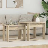 Koffietafel Set 2 pcs Sonoma Eiken Bewerkt hout - thumbnail