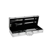 BARBECUEGEREEDSCHAPSET RVS 4 DLG, IN ALUMINIUM KOFFER 46X16X8CM - thumbnail