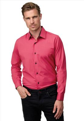 ItalianStyle - Herenoverhemd - Katoen - Slimfitmodel - Pinkroze