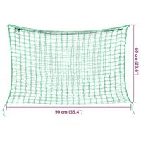 VidaXL Hooinetten 2 st 90x60 cm rechthoekig polypropeen groen - thumbnail