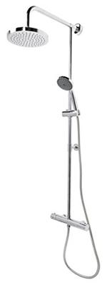 Regendoucheset Opbouw Aqualux Mono 140 cm met Thermostaatkraan Chroom Aqualux Regendoucheset Opbouw Aqualux Mono 140 cm met Thermostaatkraan Chroom Aqualux