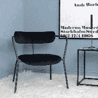 Nohr Fauteuil 'Traver' Velvet, kleur Zwart - thumbnail