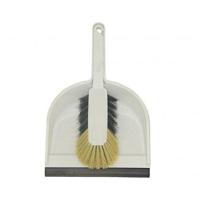 Stofblik kunststof grijs graniet compleet - thumbnail