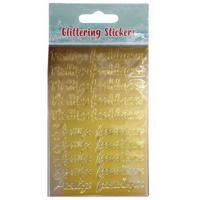 Verhaak stickers prettige feestdagen junior folie goud - thumbnail