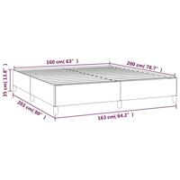 Bedframe zonder matras 160x200 cm fluweel donkergroen - thumbnail