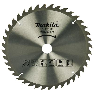 Makita Afkortzaagblad voor Hout | Standaard | Ø 260mm Asgat 30mm 40T - D-77322 Makita Afkortzaagblad voor Hout | Standaard | Ø 260mm Asgat 30mm 40T - D-77322