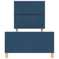 Bedframe met hoofdeinde Blauw 100 x 200 cm Stof - thumbnail